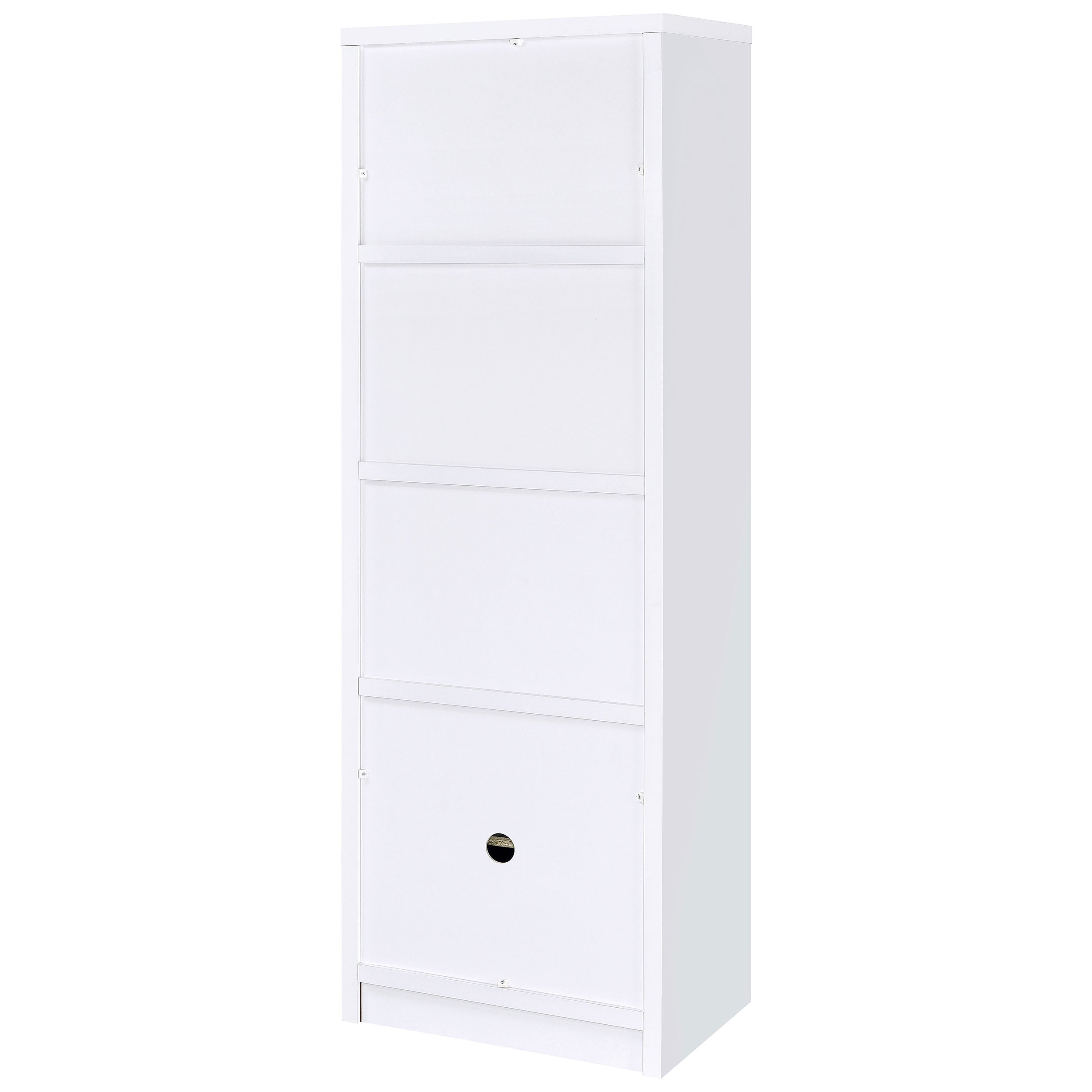 Laughlin 4-shelf Engineered Wood Media Tower White — view 9