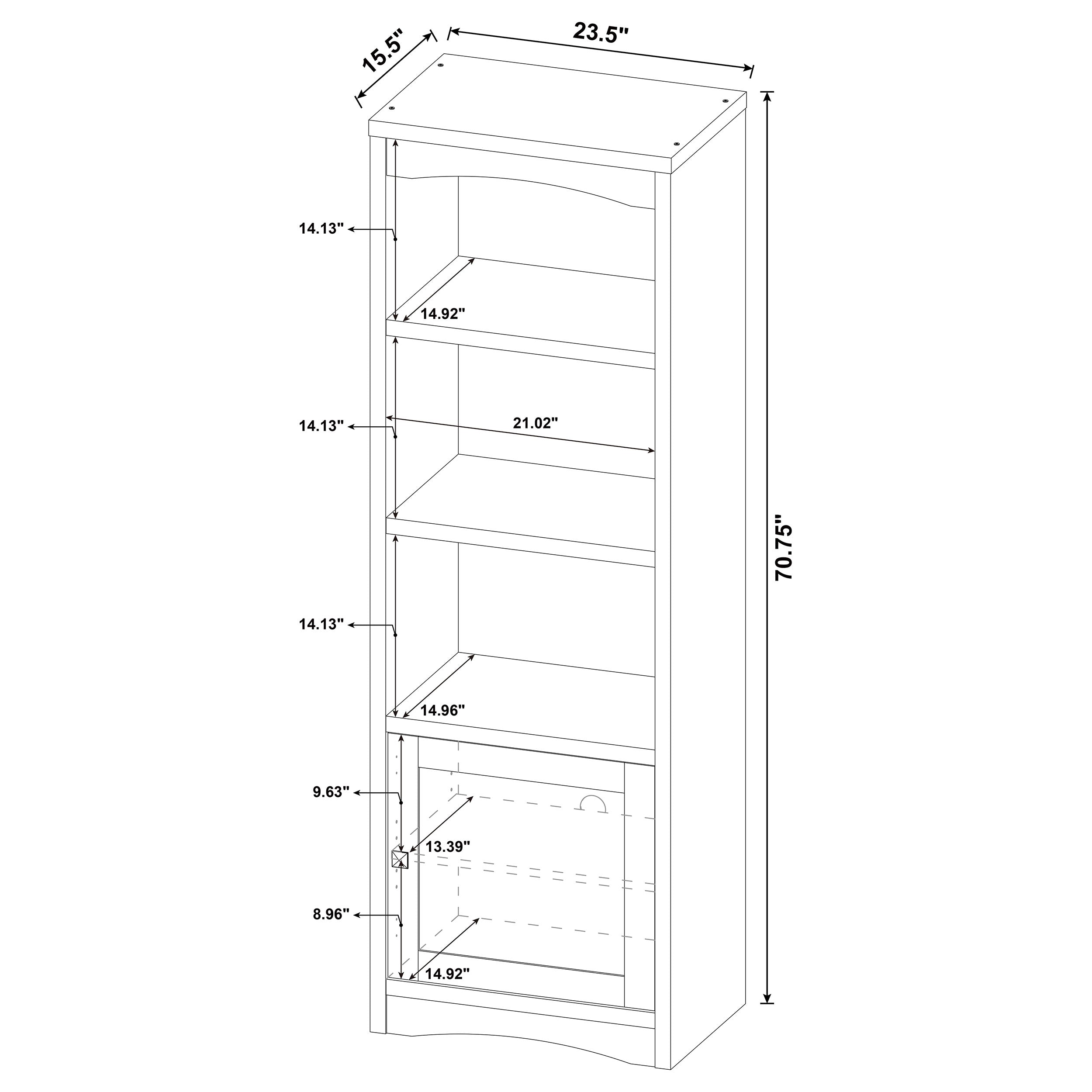 Laughlin 4-shelf Engineered Wood Media Tower White — view 12
