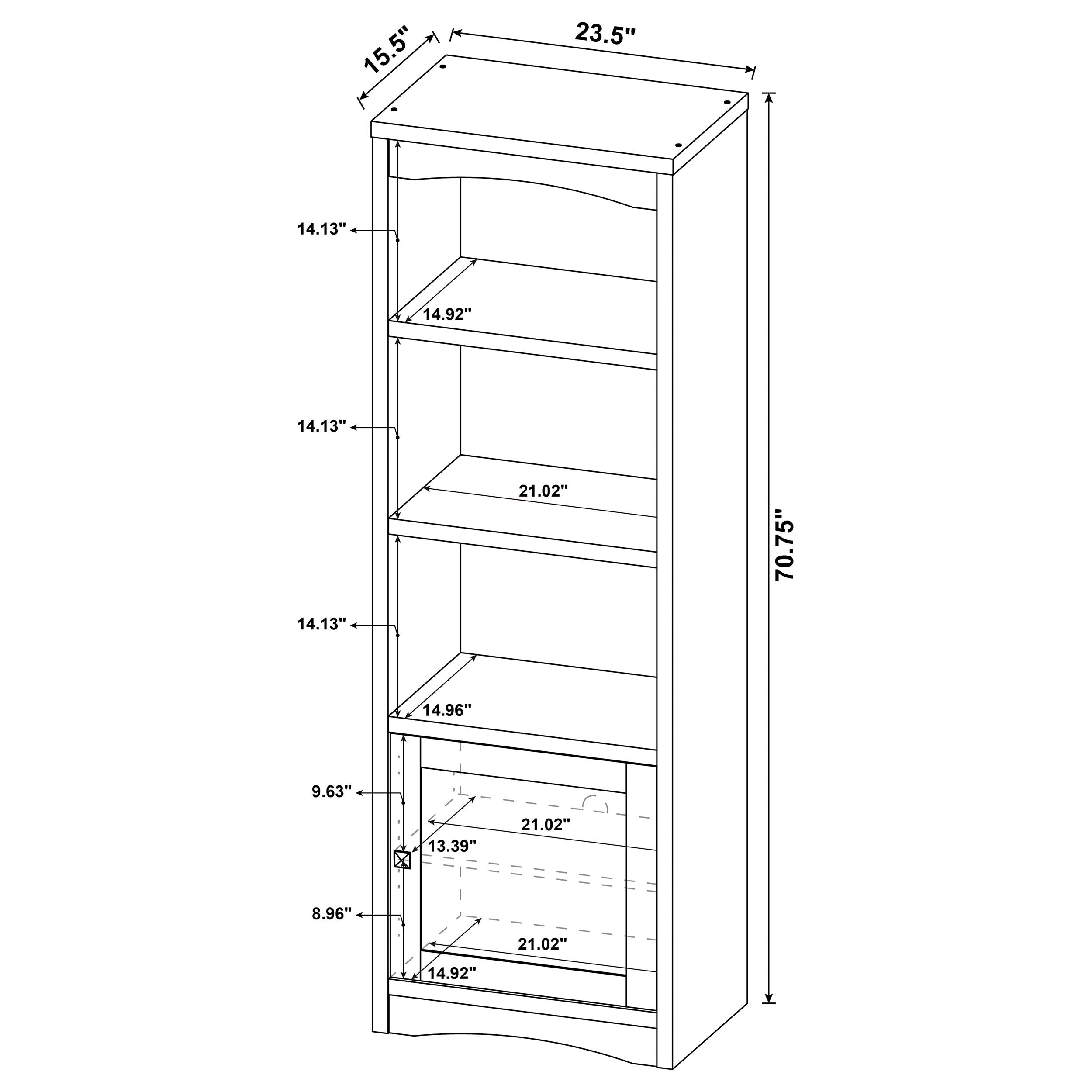 Laughlin 3-piece Entertainment Center TV Stand Dark Pine — view 19