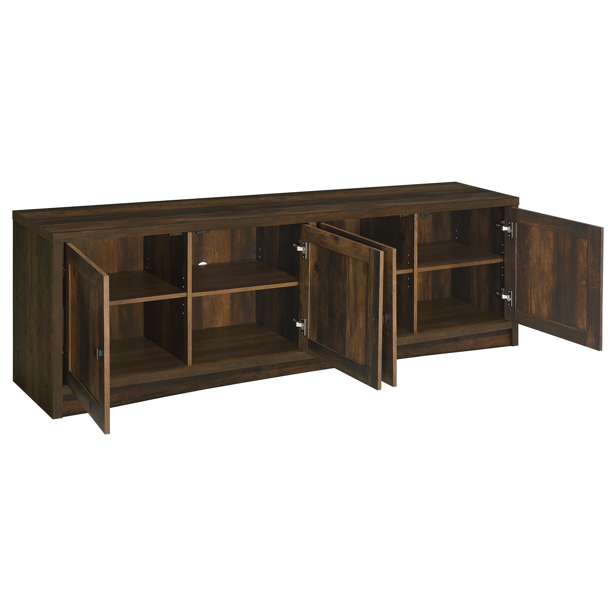 Laughlin 4-door Engineered Wood 78-inch TV Stand Dark Pine — view 3