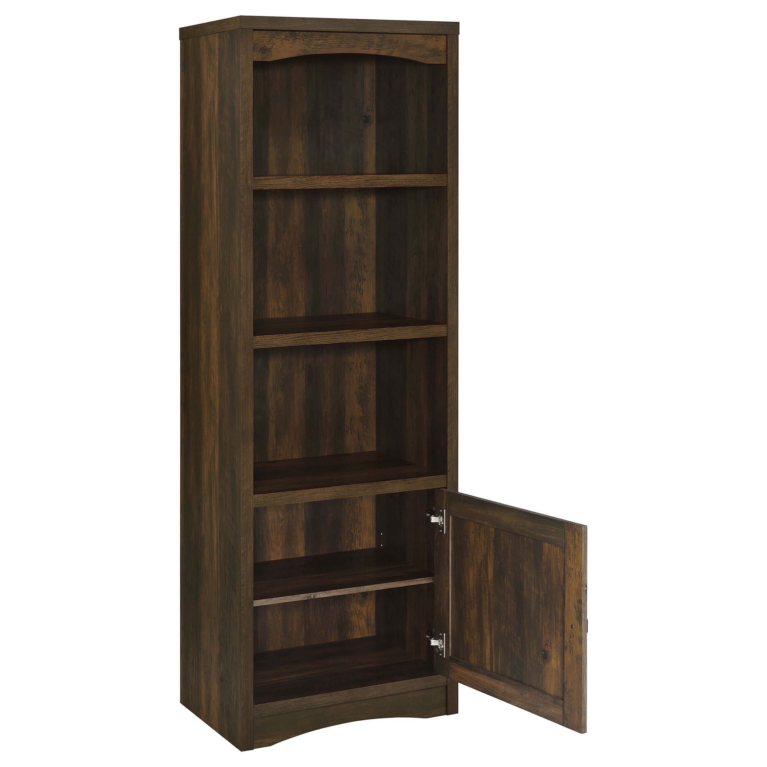 Laughlin 4-shelf Engineered Wood Media Tower Dark Pine — view 3