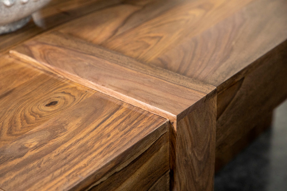 Samira Square Solid Wood Coffee Table Natural Sheesham — view 11