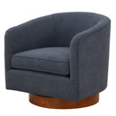 Miramar - Swivel Barrel Chair With Wooden Base