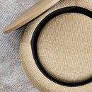 Round Storage Ottoman, 2 In 1 Function, End Table And Ottoman