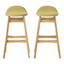Contemporary Bar Stool With Stylish Seat And Small Backrest