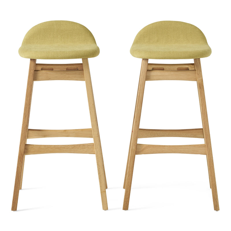 Contemporary Bar Stool With Stylish Seat And Small Backrest