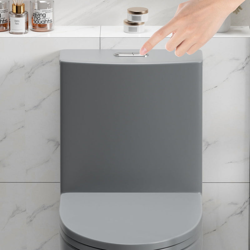 1 Piece Toilet With Tornado Flush, Dual Flush, And ADA Height Comfort Chair