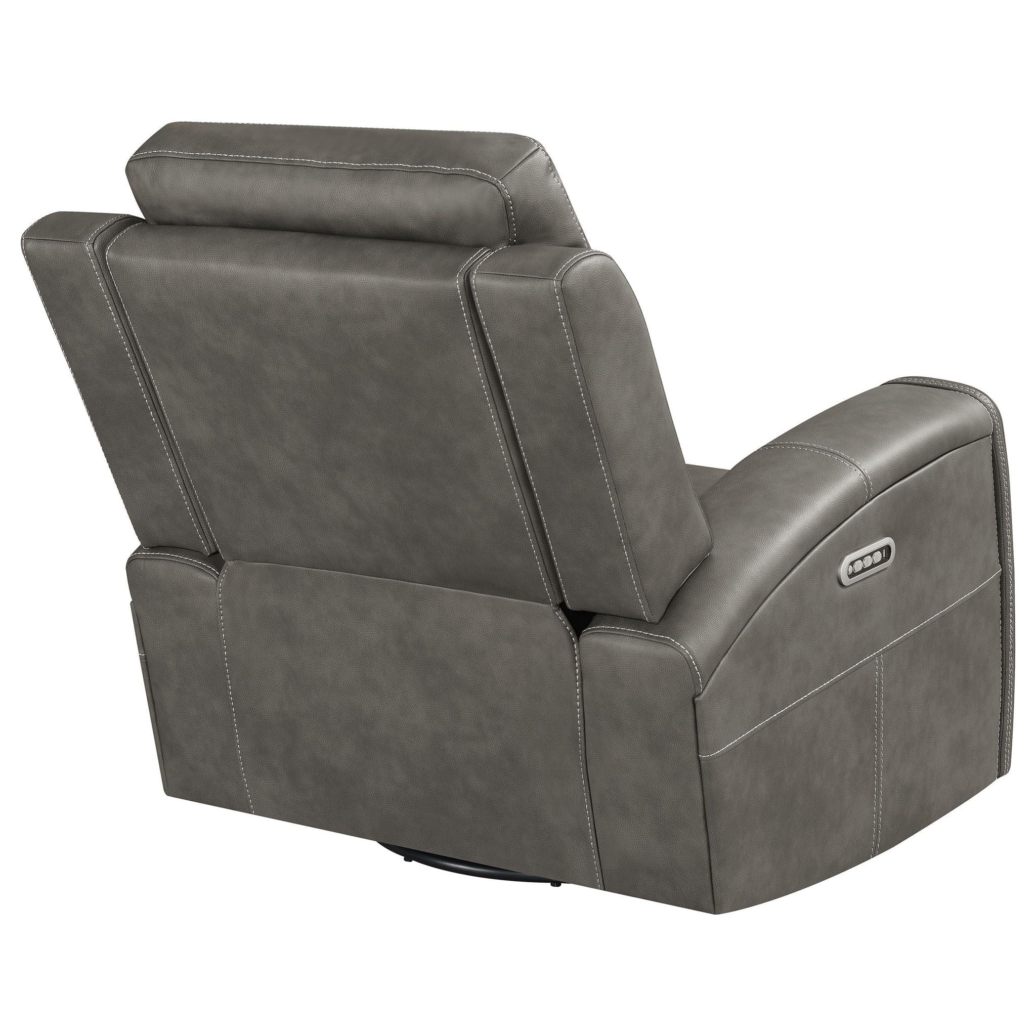 Brickston Triple Power Swivel Glider Recliner Charcoal