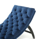 Elegant Tufted Chaise Lounge With Curved Design