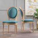 French Country Inspired Dining Chair With Iconic Round Backrest