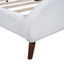 Upholstered Platform Bed With Sheep Shaped Headboard