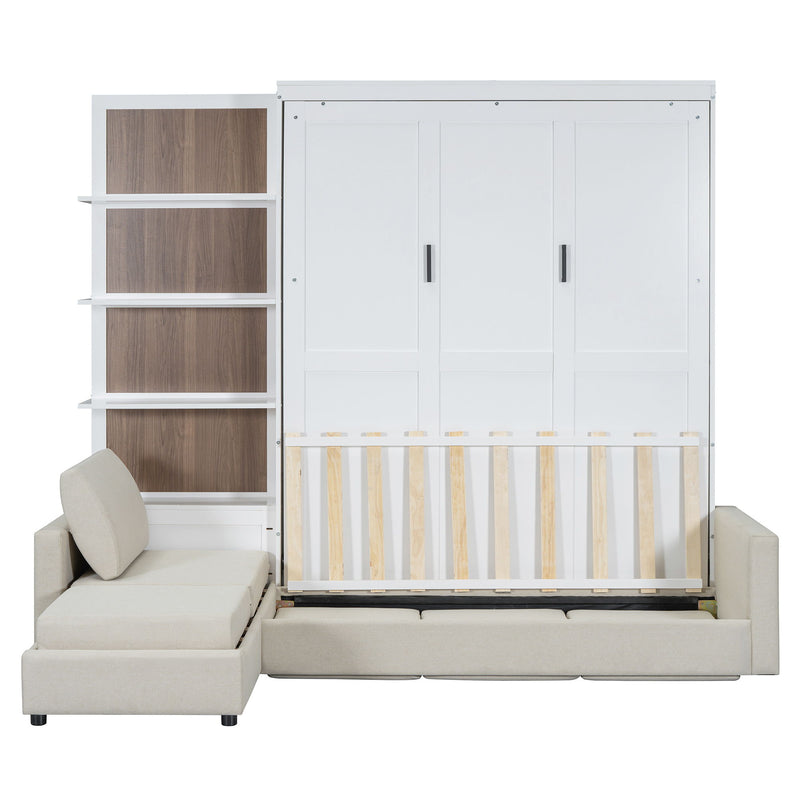 Murphy Bed With Sofa And Shelves