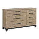 8 Drawer Dresser With Feet And Pulls - Brown