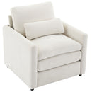 Cozy Upholstered Plush Cushion Armchair For Living Room
