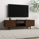 Alexa - Mid-Century Modern Style TV Stand - Dark Brown / Wood