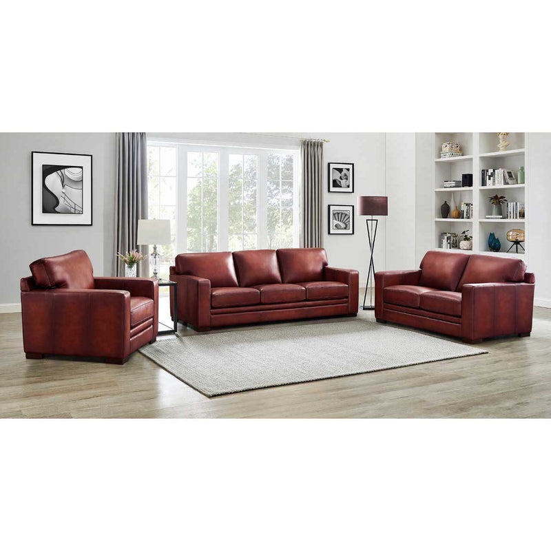 Dillon - Waxy Pull Up Leather Loveseat - Mocha