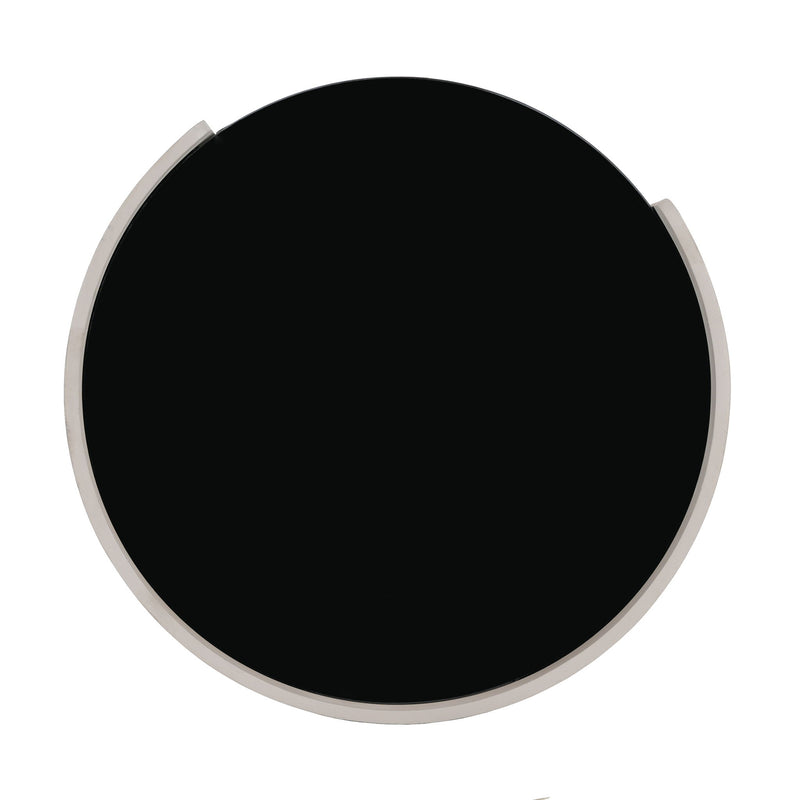 Italian Retro Double Storage Round Side Table - Gray Brown