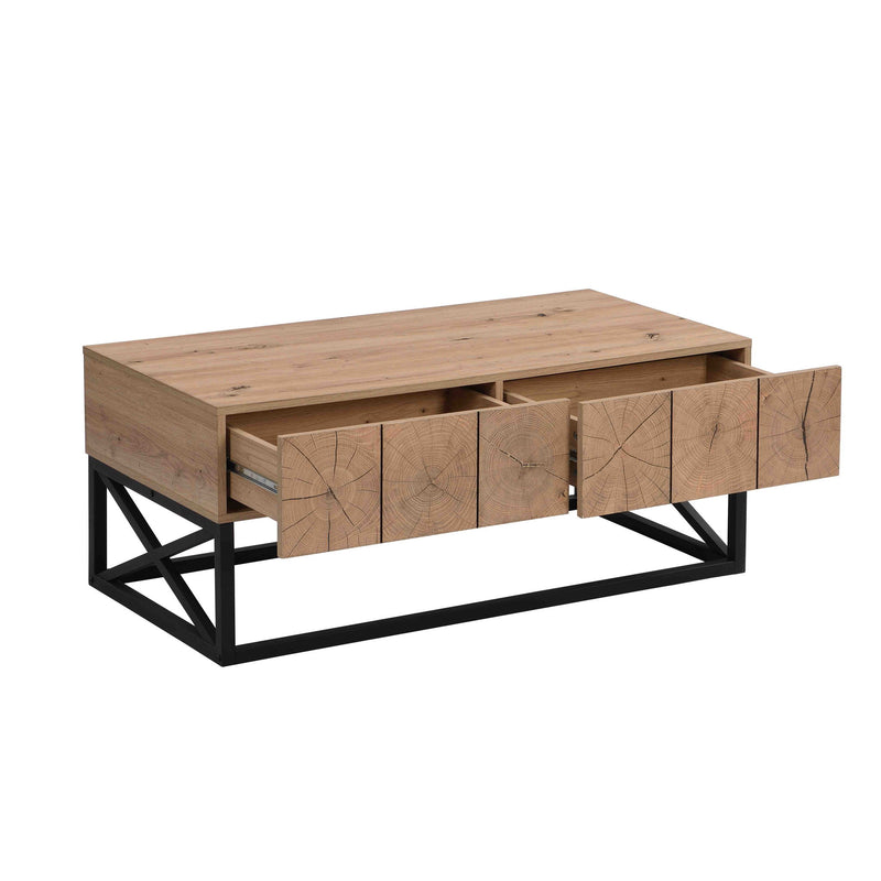 Luxury Industrial Table With 2 Drawers