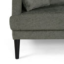 Contemporary 3 Seater Sofa With Plush Upholstery - Gray