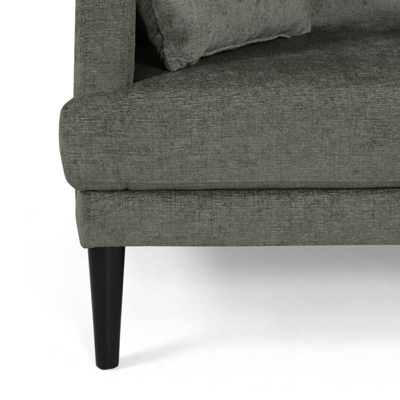 Contemporary 3 Seater Sofa With Plush Upholstery - Gray