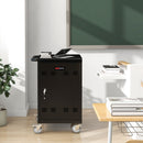 Mobile Charging Cart And Cabinet For Tablets Laptops 32-Device - Matt Black