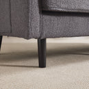 Mid Century Modern Loveseat Sofa With USB Ports, Removable Pillow Cover