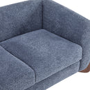 Contemporary Boucle Sherpa Sofa With Birch Wood Legs