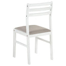 Bucknell - 3 Piece Round Drop Leaf Dining Table Set - White