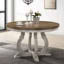 Cillin - Round Dining Table - Walnut & Antique White