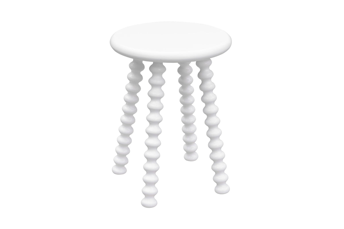 Robin Round End Table (White)