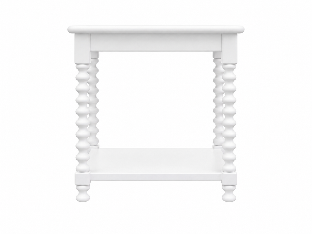 Robin Square End Table (White)