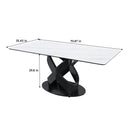 Rectangular Dining Table - Black / White