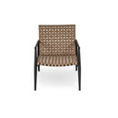 Outdoor Chat Set, 2 Chairs & Side Table - Black / Brown