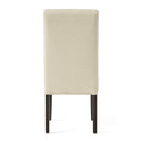 Upholstered Dining Chairs, Modern Fabric Dining Room Chair (Set of 2) - Beige