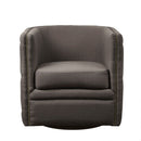 Capstone - Swivel Barrel Chair With Nailhead Accents And Button Tufting