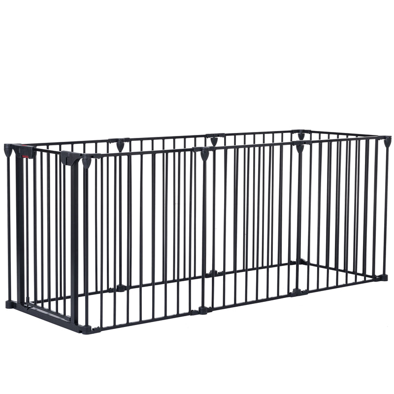 Adjustable Safety Gate Play Yard Metal Doorways Fireplace Fence Christmas Tree Fence Gate For House Stairs Gate Prohibited Area Fence