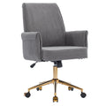 Ergonomic Mid-Back Office Chair With Striped Velvet Fabric
