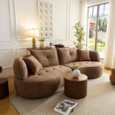 Modular Sofa, Durable Fabric, Solid Wood Frame, High Density Sponge Padding, Seating For 4