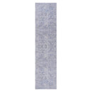 Maval - 2'6'' X 10' Washable Runner Rug - Blue / Cream