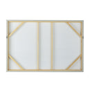 Large Rectangle Framed Wall Art Ocean Waves Canvas Print, Home Decor For Living Room Foyer Office - White / Blue