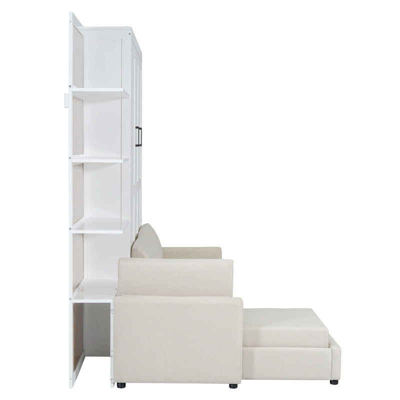 Murphy Bed With Sofa And Shelves
