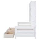 Daybed With All-In-One Cabinet And Shelf