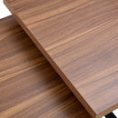 Perfectly Integrating Modern And Scandinavian Styles Double Deck Coffee Table - Walnut
