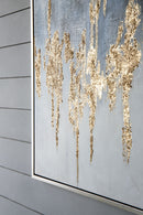 Modern Oil Painting, Square Framed Wall Art For Living Room Dining Room Office - Multicolor