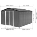 G10Ftx12Ft arden Sheds Outdoor Storage Sheds - Gray