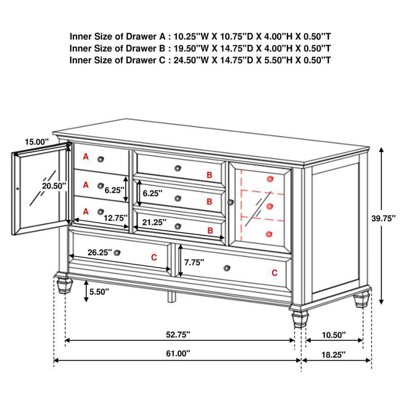 Sandy Beach - Storage Bed Bedroom Set - Atlantic Fine Furniture Inc