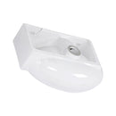 Modern Aesthetic Rectangle Wall Mount Bathroom Sink With Single Faucet Hole