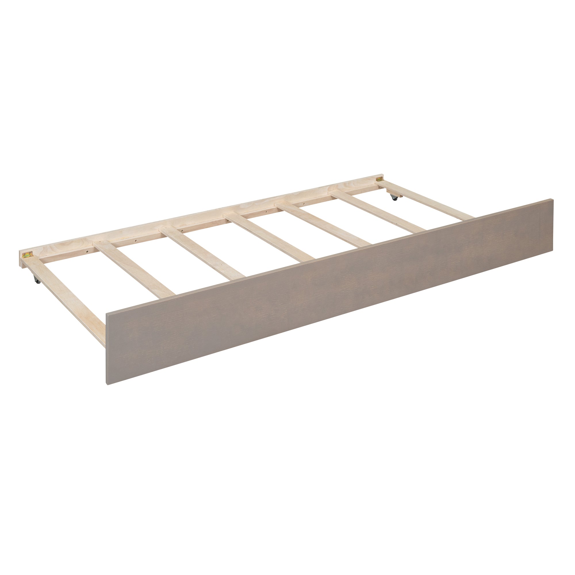 Wood Canopy Bed with Trundle Bed and two Drawers ,Full Size Canopy Platform bed With Support Slats .No Box Spring Needed, Brushed Light Brown - Atlantic Fine Furniture Melbourne FL