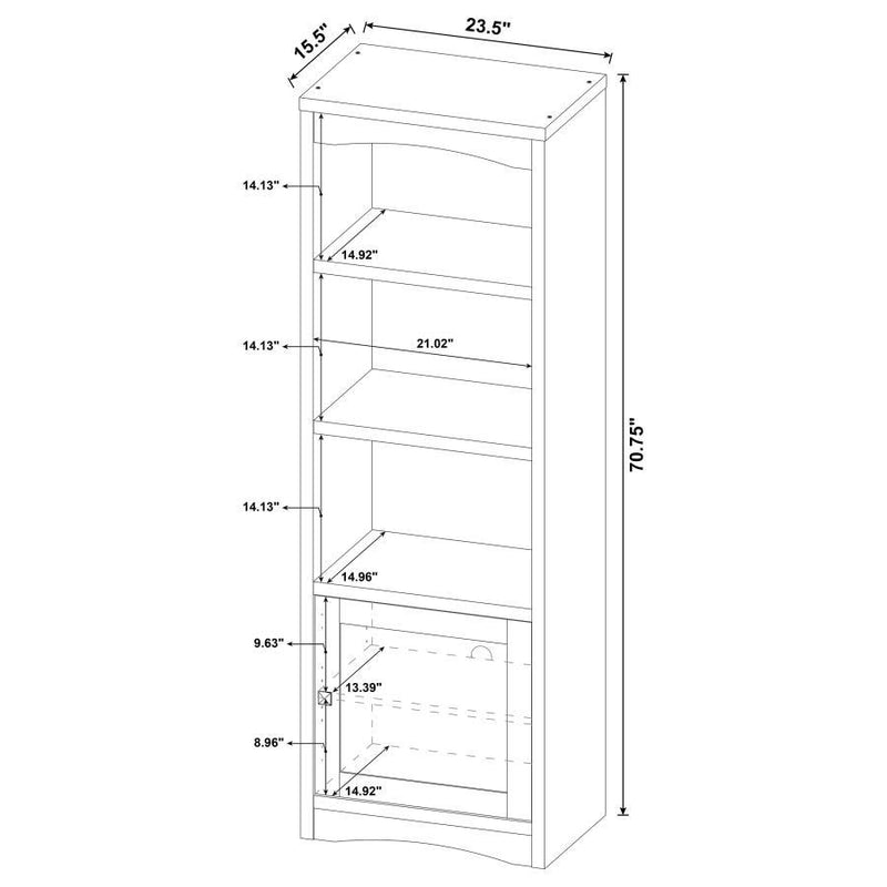 Laughlin - 3 Shelf Engineered Wood Media Tower