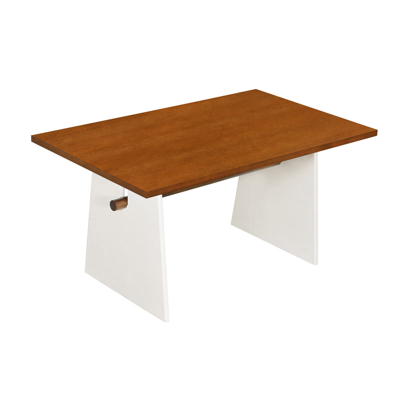7 Piece Dining Table Set With Trestle Dining Table And 6 Upholstered Dining Chairs
